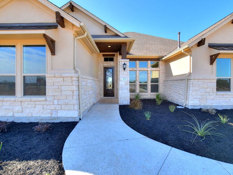 Representative exterior details of a home built from the Siena II by Giddens Homes in Clearwater Ranch, Liberty Hill (Image 64).