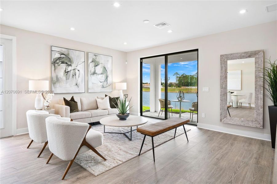 Furnished interior view inside a new home in , Fort Myers (Image 11). Furnished interior view inside a new home in , Fort Myers (Image 11).