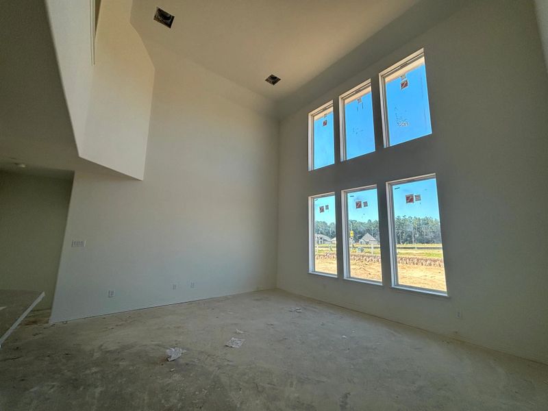 Construction progress - two story family room Construction progress - two story family room