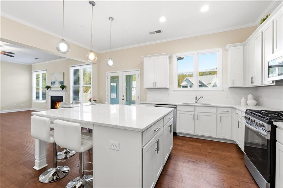 Furnished interior view inside a new home in , Sugar Hill (Image 10). Furnished interior view inside a new home in , Sugar Hill (Image 10).
