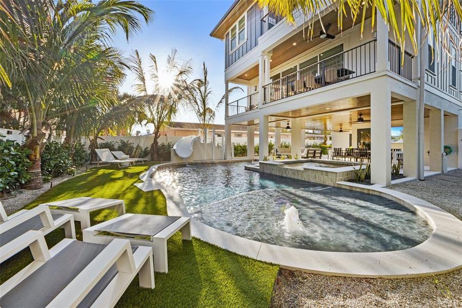 Exterior details and patio area of a home in , Sarasota (Image 42).