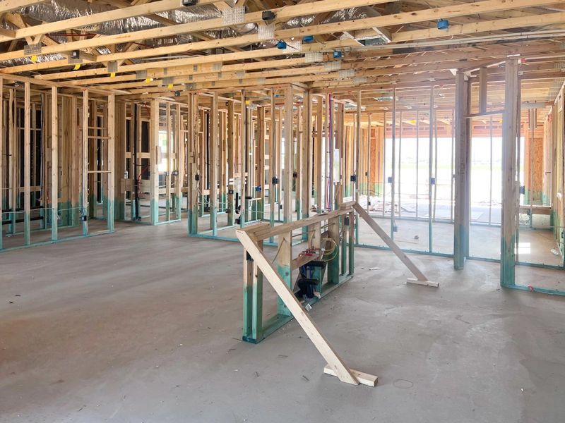 Great room and kitchen