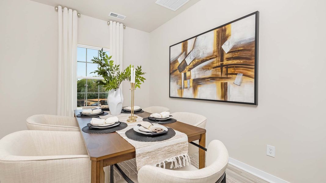 Furnished interior view inside a new home in Tap Root Farms, Fletcher (Image 8).