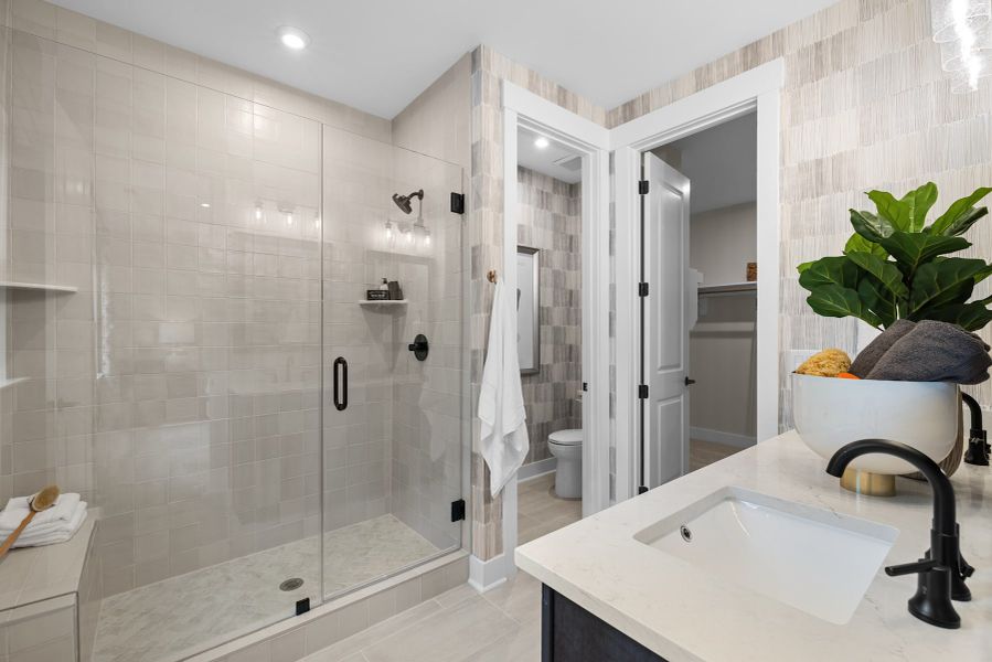Representative furnished interior of a home built from the Lexington by Tri Pointe Homes in Elm Park, Raleigh (Image 27).