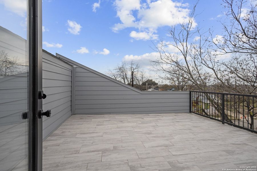 Exterior details and patio area of a home in , San Antonio (Image 26).