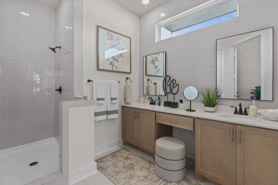 Representative furnished interior of a home built from the Apollo by Chesmar Homes in Prominence Urban, San Antonio (Image 7).