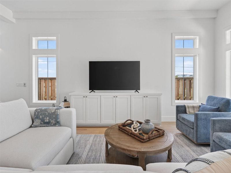Furnished interior view inside a new home in , Port Aransas (Image 31).