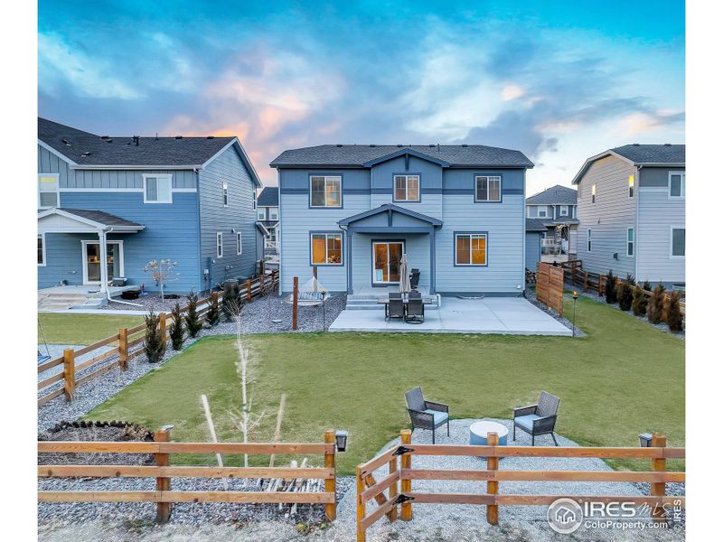 Large lot, backing to open space. Enjoy the gate off the back fence, which provides access to the trail that wraps around Morgan Hill and leads to Downtown Erie