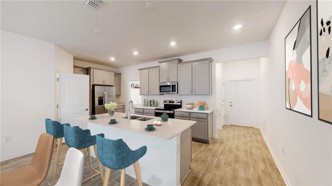 Furnished interior view inside a new home in Tohoqua: Cottages Collection, Kissimmee (Image 12).