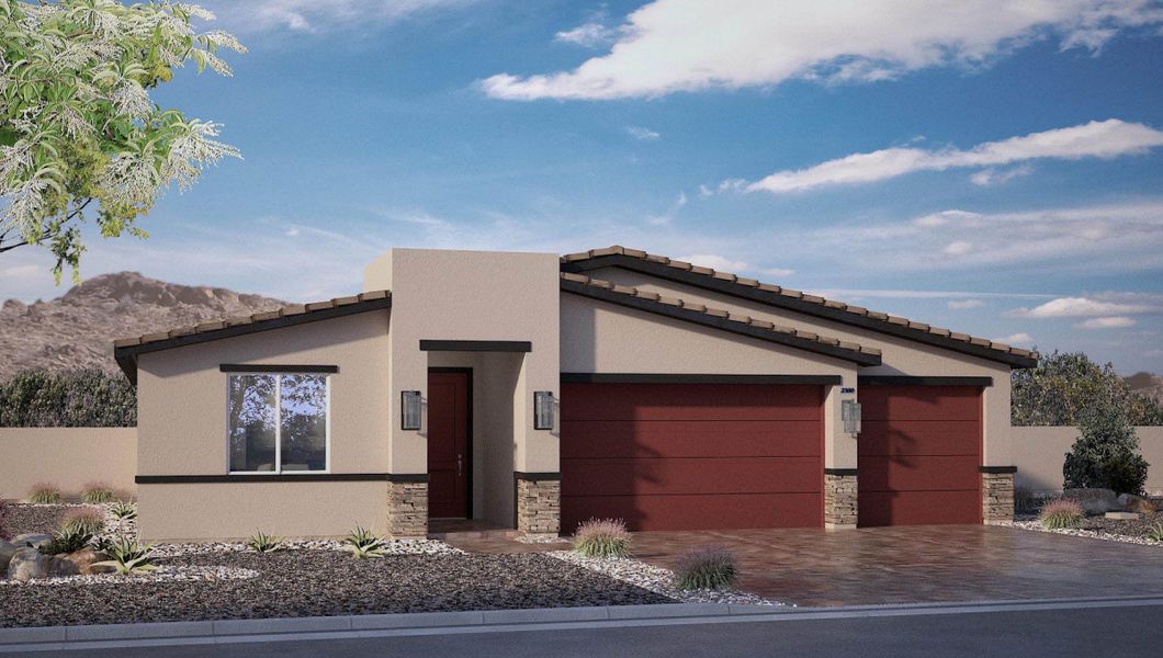 Representative exterior photo of a completed home built from the 2300 by D.R. Horton in Zanjero Pass, Glendale, AZ (Image 3).