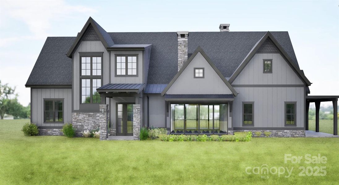 Front exterior of a new home in , Weaverville, NC, highlighting curb appeal (Image 2). Front exterior of a new home in , Weaverville, NC, highlighting curb appeal (Image 2).