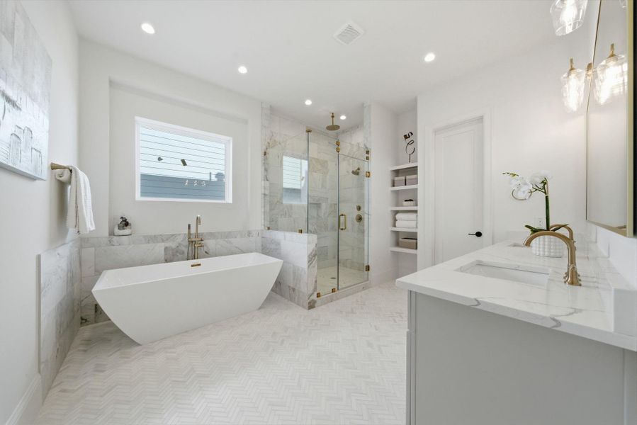 Furnished interior view inside a new home in , Houston (Image 9).