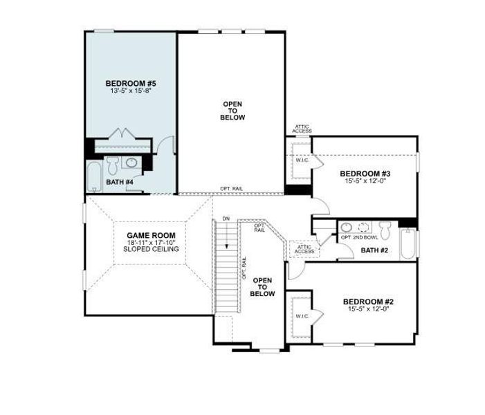 2D floor plan layout of this home in Marvida, Cypress, TX (Image 3).