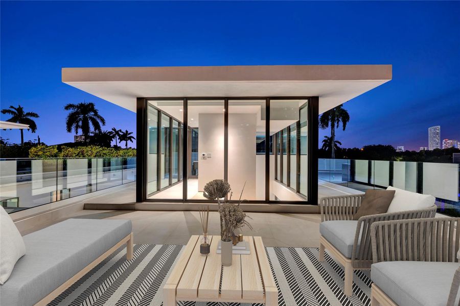 Exterior details and patio area of a home in , Miami (Image 60). Exterior details and patio area of a home in , Miami (Image 60).