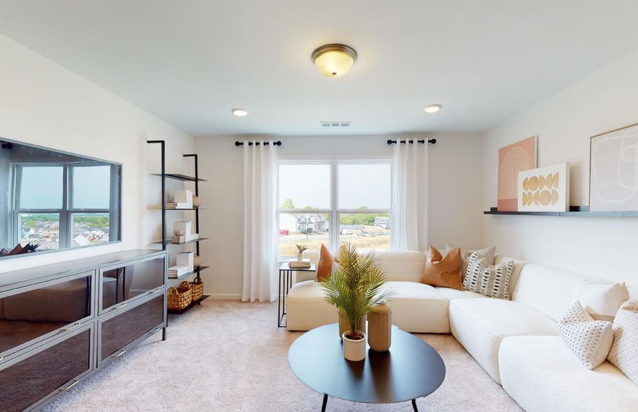 Furnished interior view inside a new home in Hamlet at Carothers Crossing, La Vergne (Image 32).