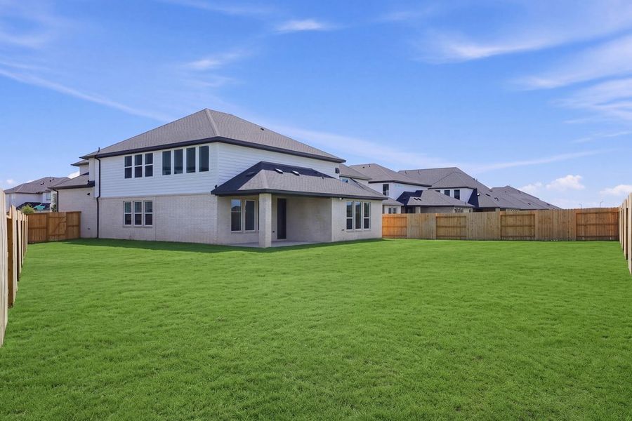 Exterior details and patio area of a home in Avalon at Cypress, Cypress (Image 4).