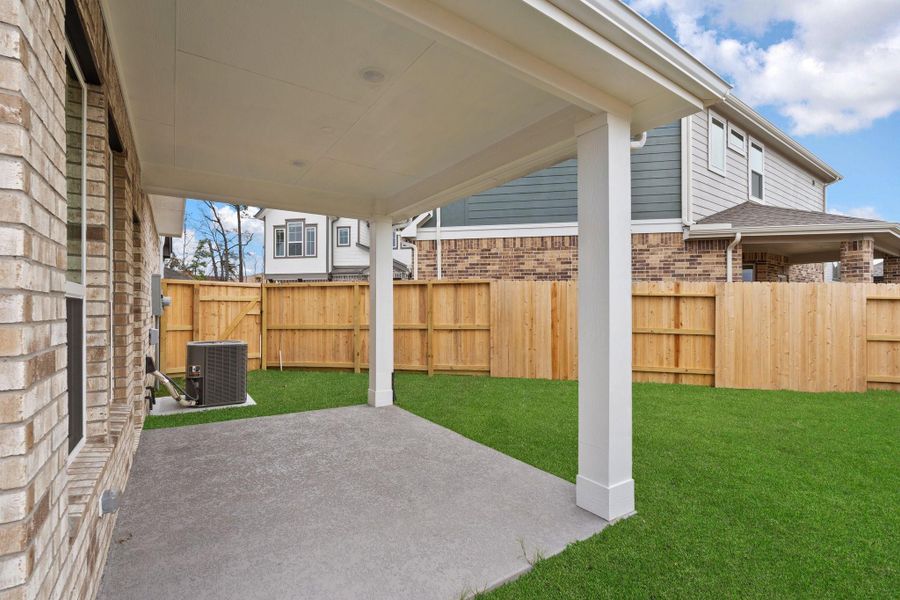 Exterior details and patio area of a home in Elyson, Katy (Image 19). Exterior details and patio area of a home in Elyson, Katy (Image 19).