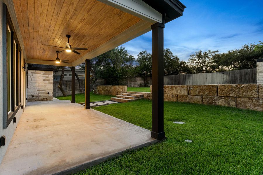 Exterior details and patio area of a home in , Leander (Image 26).