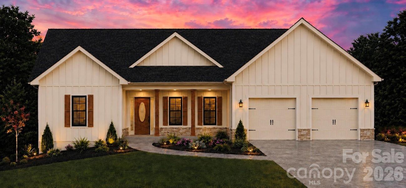 Front exterior of a new home in , Maiden, NC, highlighting curb appeal (Image 1). Front exterior of a new home in , Maiden, NC, highlighting curb appeal (Image 1).