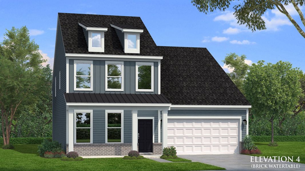 Representative exterior photo of a completed home built from the Lassiter by DRB Homes in Bellerose, Gibsonville, NC (Image 15). Representative exterior photo of a completed home built from the Lassiter by DRB Homes in Bellerose, Gibsonville, NC (Image 15).