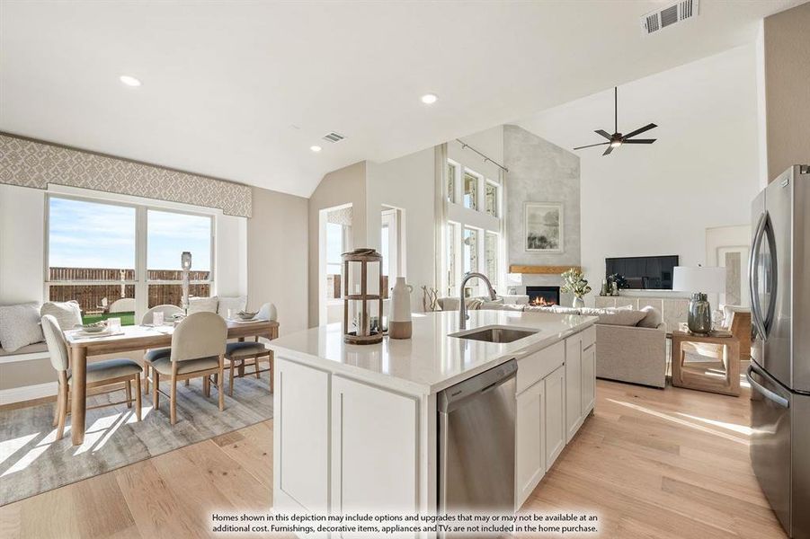 Furnished interior view inside a new home in ArrowBrooke, Aubrey (Image 9). Furnished interior view inside a new home in ArrowBrooke, Aubrey (Image 9).