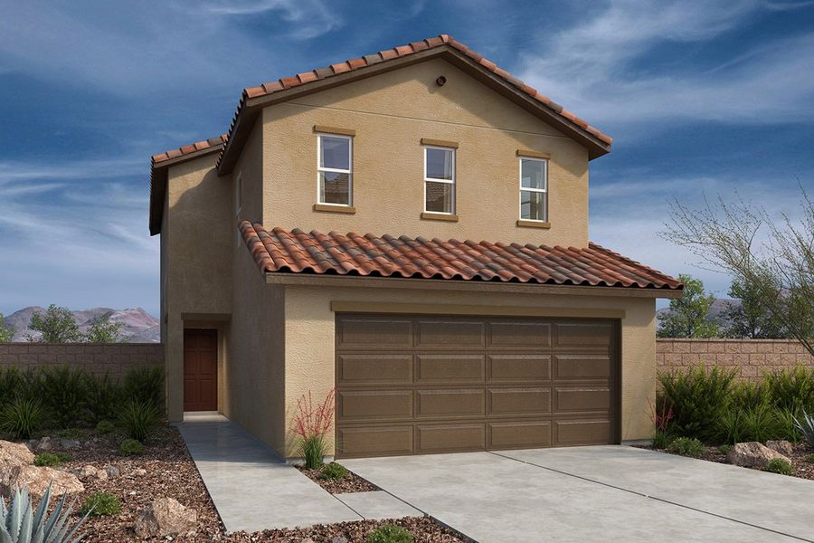 Front exterior of a new home in Mirador Point, Tucson, AZ, highlighting curb appeal (Image 1). Front exterior of a new home in Mirador Point, Tucson, AZ, highlighting curb appeal (Image 1).