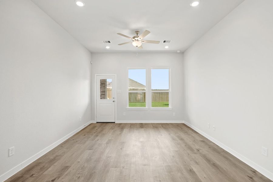 Spacious, unfurnished interior of a new home in Creekland Village at Bridgeland, Cypress (Image 24).