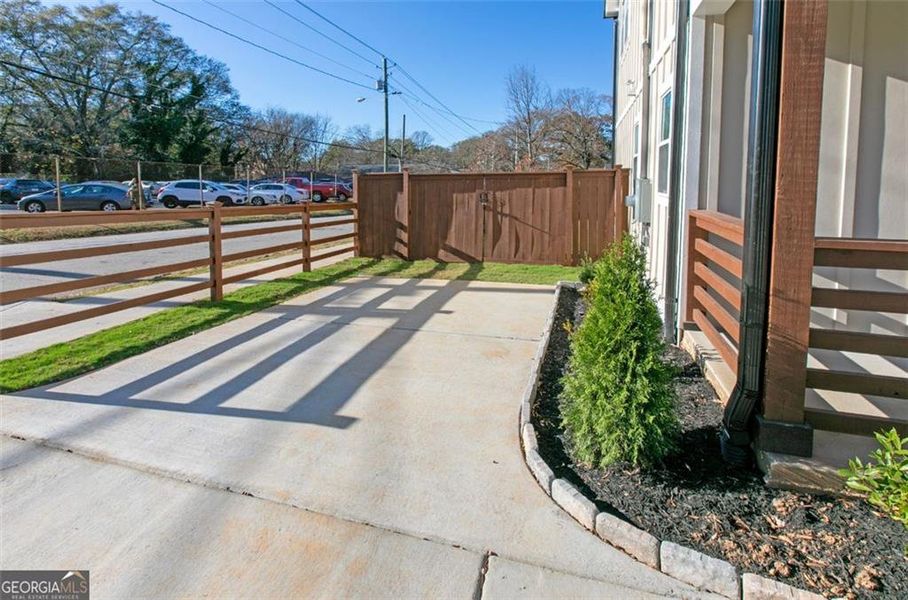 Exterior details and patio area of a home in , Atlanta (Image 37).