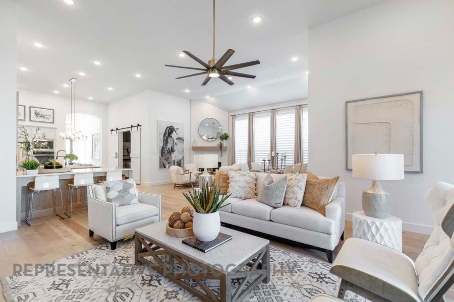 Furnished interior view inside a new home in Santa Rita Ranch: 90ft. lots, Liberty Hill (Image 5). Furnished interior view inside a new home in Santa Rita Ranch: 90ft. lots, Liberty Hill (Image 5).