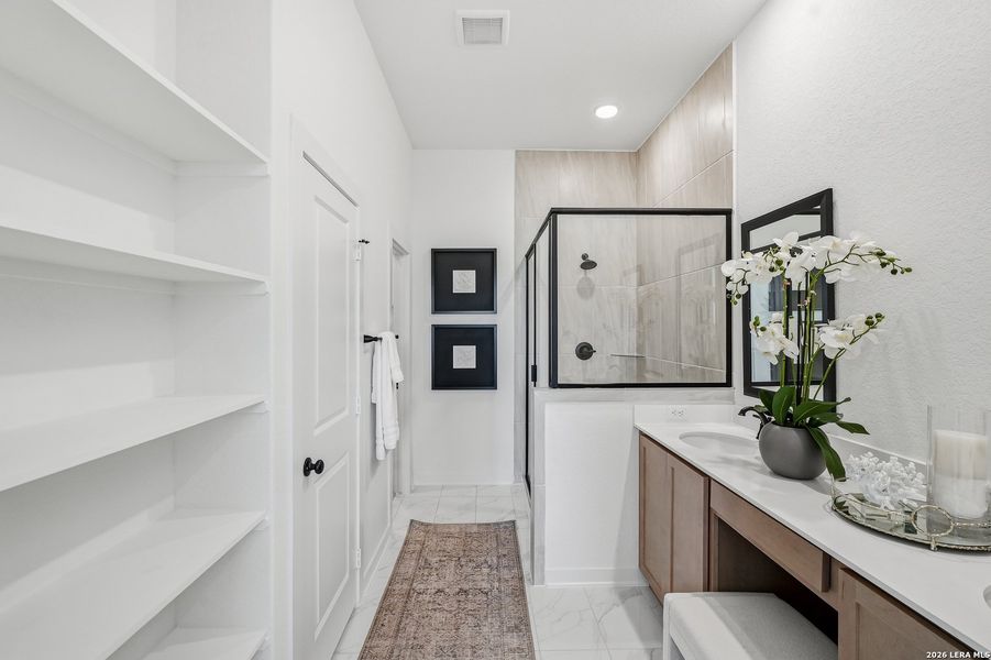 Furnished interior view inside a new home in The Crossvine, Schertz (Image 32).