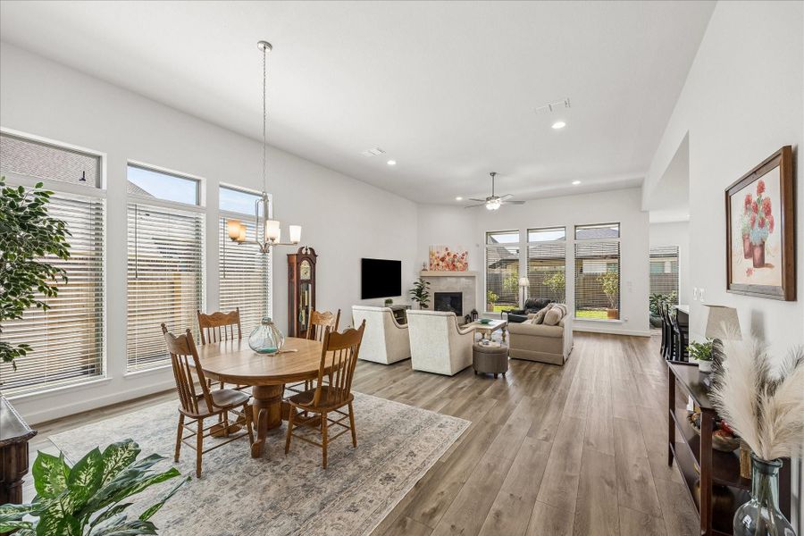 Large formal dining area