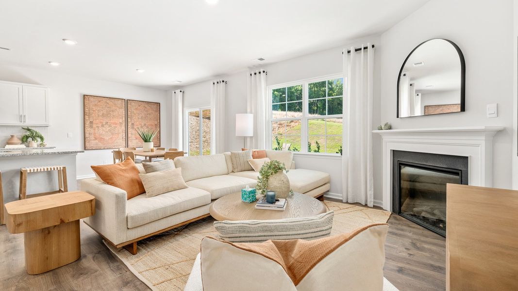 Furnished interior view inside a new home in Forest Creek, Winston-Salem (Image 14). Furnished interior view inside a new home in Forest Creek, Winston-Salem (Image 14).