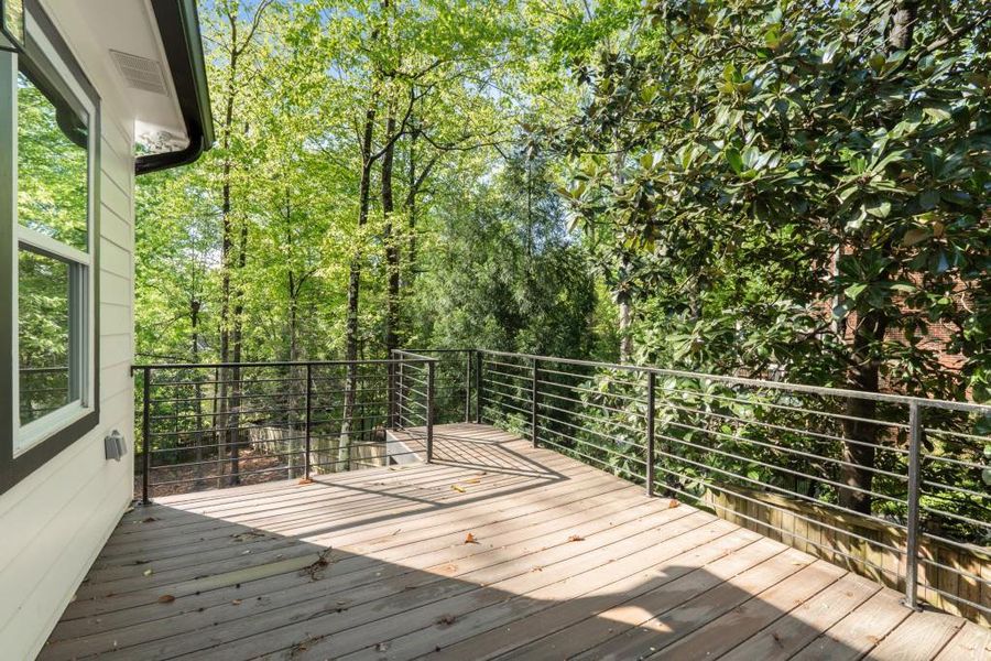 Exterior details and patio area of a home in , Atlanta (Image 37).
