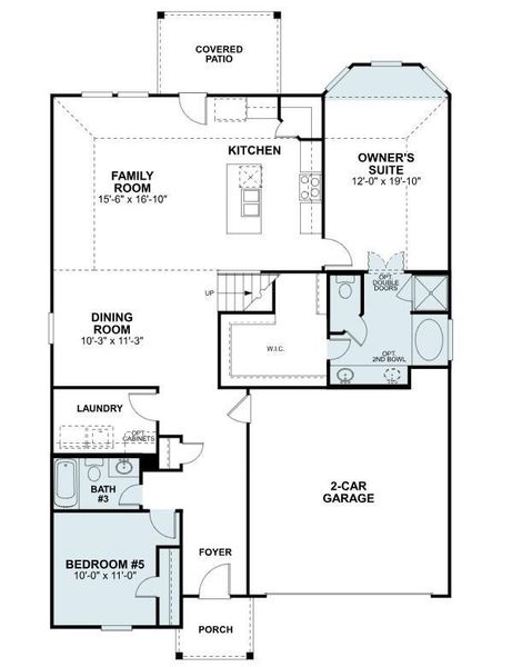 2D floor plan layout of this home in Magnolia Ridge, Magnolia, TX (Image 4).