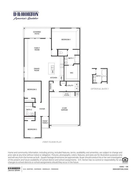 2D floor plan layout of this home in Caldwell Crossing, Iowa Colony, TX (Image 5).