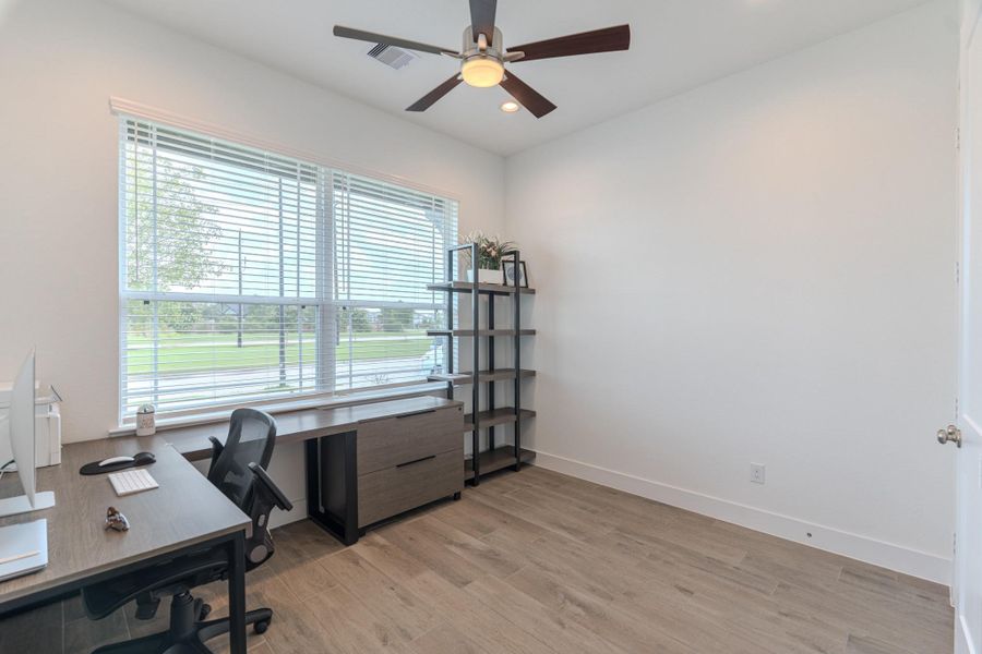 Dedicated Home office at Front of Home.