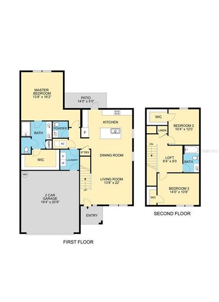 2D floor plan layout of this home in , Sanford, FL (Image 3).