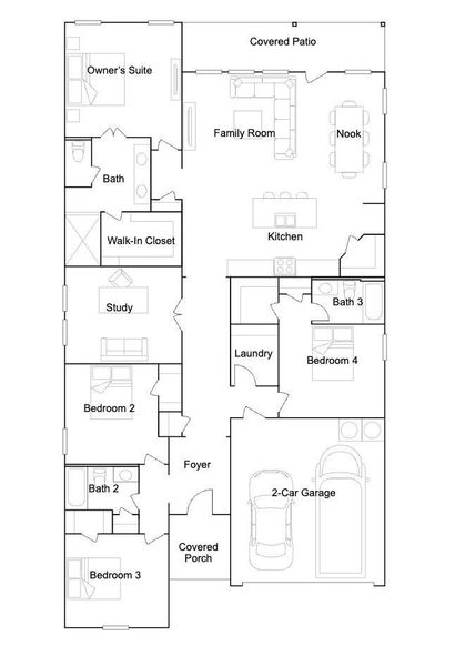 2D floor plan layout of this home in Cypress Green, Hockley, TX (Image 2). 2D floor plan layout of this home in Cypress Green, Hockley, TX (Image 2).