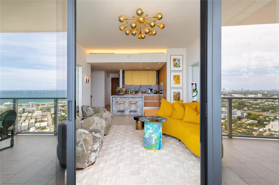 Furnished interior view inside a new home in , Miami Beach (Image 7). Furnished interior view inside a new home in , Miami Beach (Image 7).