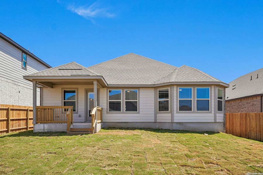 Exterior details and patio area of a home in Arcadia Ridge - Classic Series, San Antonio (Image 26).