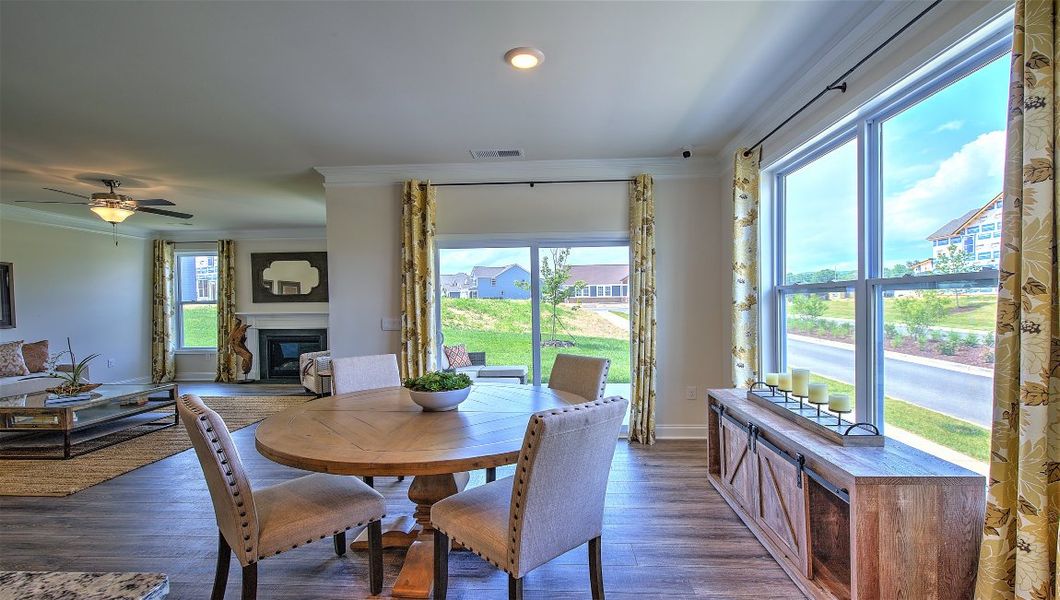 Furnished interior view inside a new home in Reserve at Tap Root Farms, Fletcher (Image 16). Furnished interior view inside a new home in Reserve at Tap Root Farms, Fletcher (Image 16).