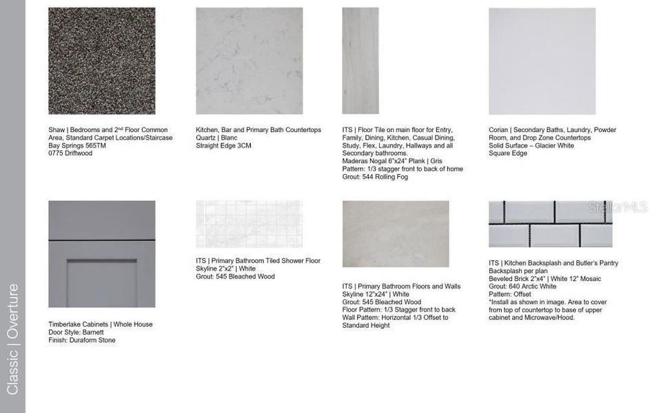 Sample of building materials used in homes in The Waters at Center Lake Ranch, St. Cloud (Image 24).