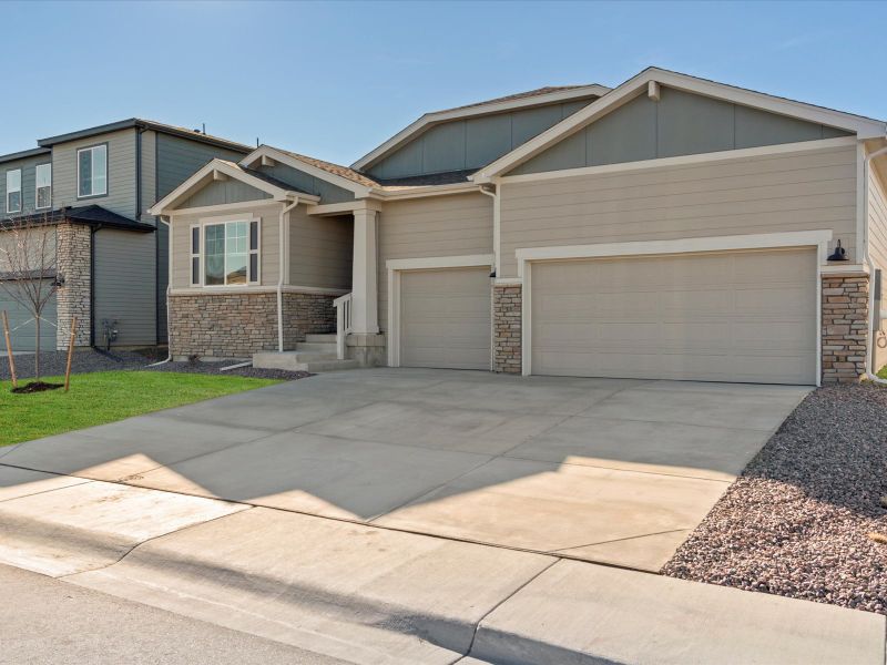 The Granby floorplan exterior image taken at a Meritage Homes community in Windsor, CO.