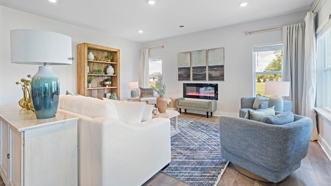 Representative furnished interior of a home built from the Mason by D.R. Horton in Hedge Rose, Somerville (Image 8).
