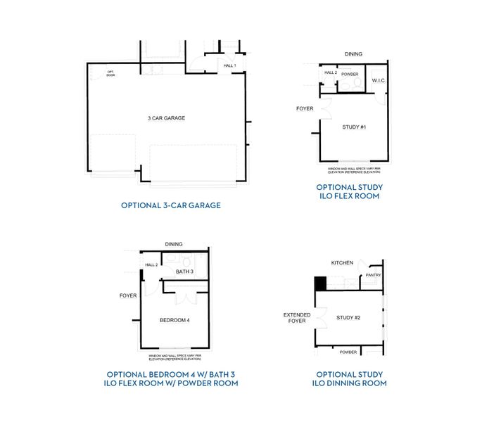 2D floor plan layout for the Concept 2492 by Risewell Homes in Silo Mills - Select Series, Joshua, TX (Image 3).