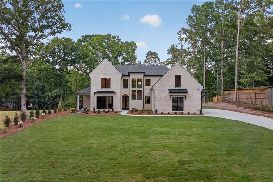 Front exterior of a new home in , Lawrenceville, GA, highlighting curb appeal (Image 26).