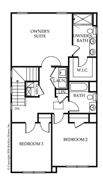 2D floor plan layout for the Sabal by Rocklyn Homes in Buckingham Village, Lehigh Acres, FL (Image 4).