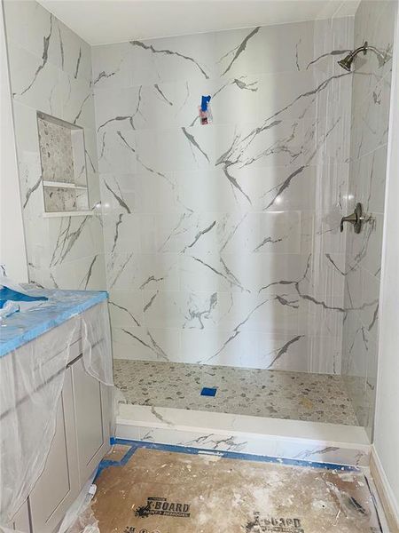 Large master shower. Current construction stage as of 08/2024