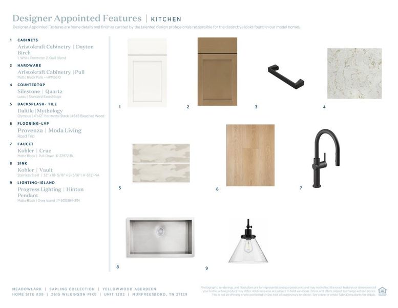 Sample of building materials used in homes in Meadowlark, Murfreesboro (Image 8). Sample of building materials used in homes in Meadowlark, Murfreesboro (Image 8).