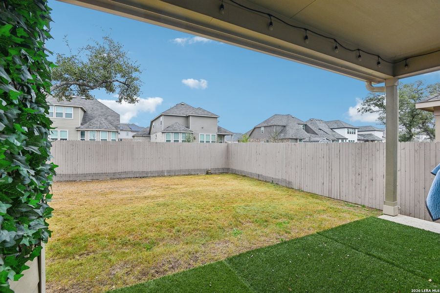 Exterior details and patio area of a home in Davis Ranch, San Antonio (Image 25).